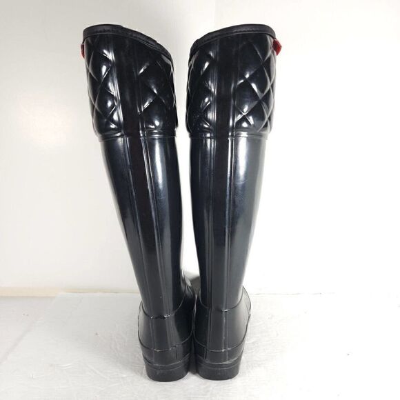 Hunter Women's Rigley US 7 EU 38 Quilted Glossy Tall Rubber Rain Boots - Picture 10 of 15